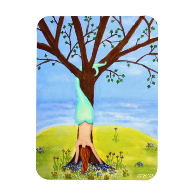 sjöjungfrun "utanför Vatten" Fantasy Art Magnet (Vertikal)