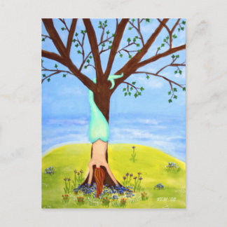 sjöjungfrun "utanför Vatten" Vykort