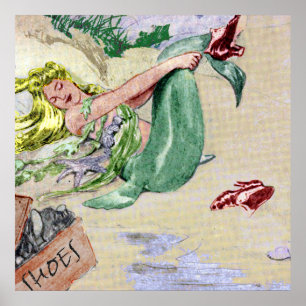 Sjöjungfrun vintage Poster väggkonst
