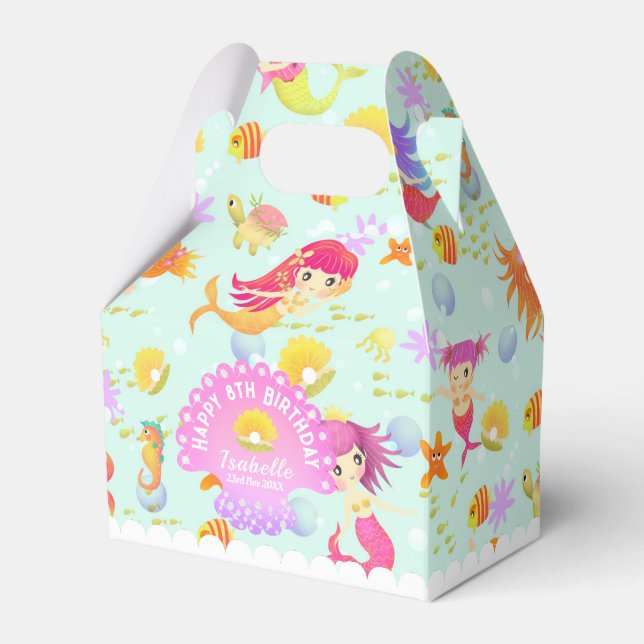 Sjöjungfruns Blå Tält Presentaskar (Framsidan Sidan)