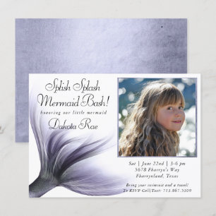 Sjöjungfruns Chic   Dusty Lavender Lila Splish Stä Inbjudningar