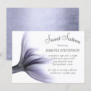 Sjöjungfruns Chic   Dusty Lavender Lila Sweet sixt Inbjudningar