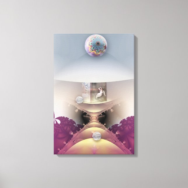 Sjöjungfruns Dream, Fantasy Digital Art Kanvastryc Canvastryck (Framsida)