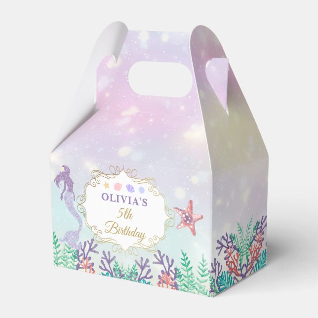 Sjöjungfruns födelsedag under Party Tack Presentaskar (Framsidan Sidan)