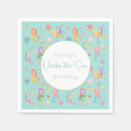 Sjöjungfruns Födelsedagsfest Pappersservett