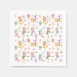 Sjöjungfruns Födelsedagsfest Pappersservett