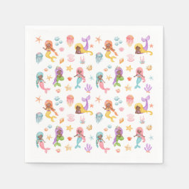 Sjöjungfruns Födelsedagsfest Pappersservett