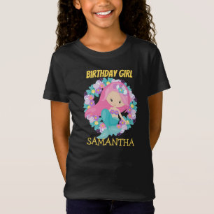 Sjöjungfruns gult födelsedag t shirt