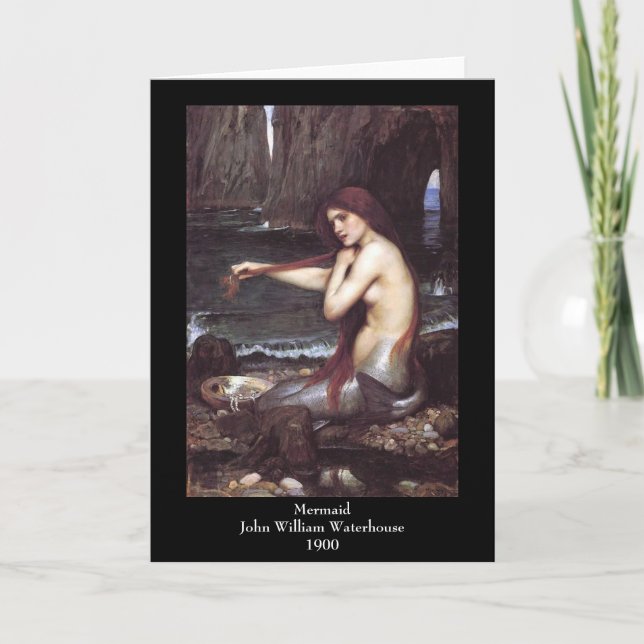 Sjöjungfruns hälsningskort kort (Framsida)