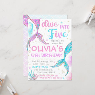 Sjöjungfruns inbjudan Sjöjungfru 5:e födelsedagsin