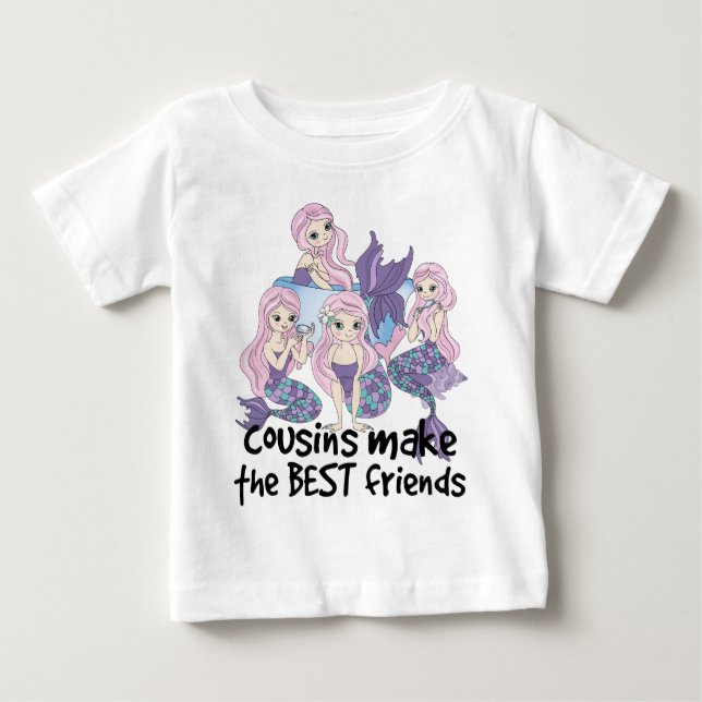 sjöjungfruns kusiner gör de bästa vännerna t shirt (Framsida)