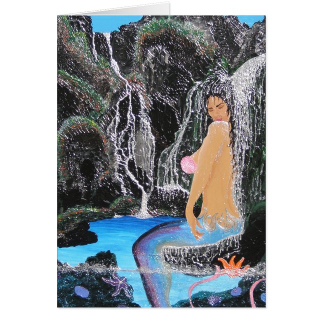 Sjöjungfruns Paradise Abode Hälsningskort (Framsidan)