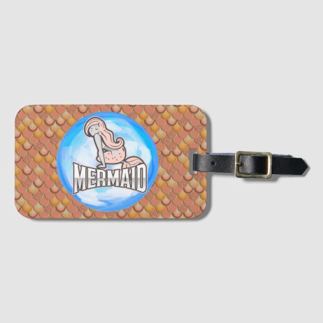 Sjöjungfruns Rosa Bagagebricka (Framsida horisontal)