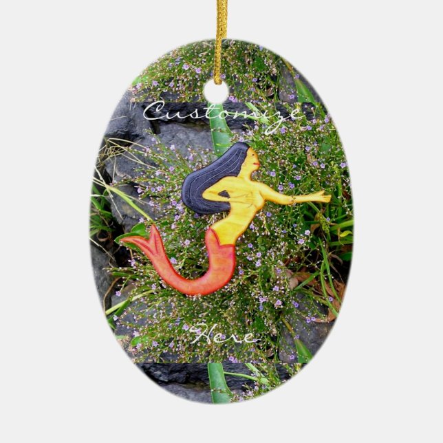 sjöjungfruns skönhet julgransprydnad keramik (Framsidan)