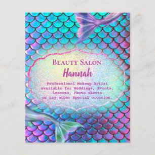 sjöjungfruns skönhetssalong flygblad