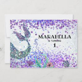 *~* Sjöjungfruns Svan Rainbow-Födelsedagsfest Inbjudningar