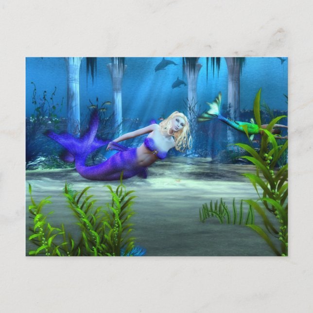 Sjöjungfruns vykort för Spela upp (Framsida)