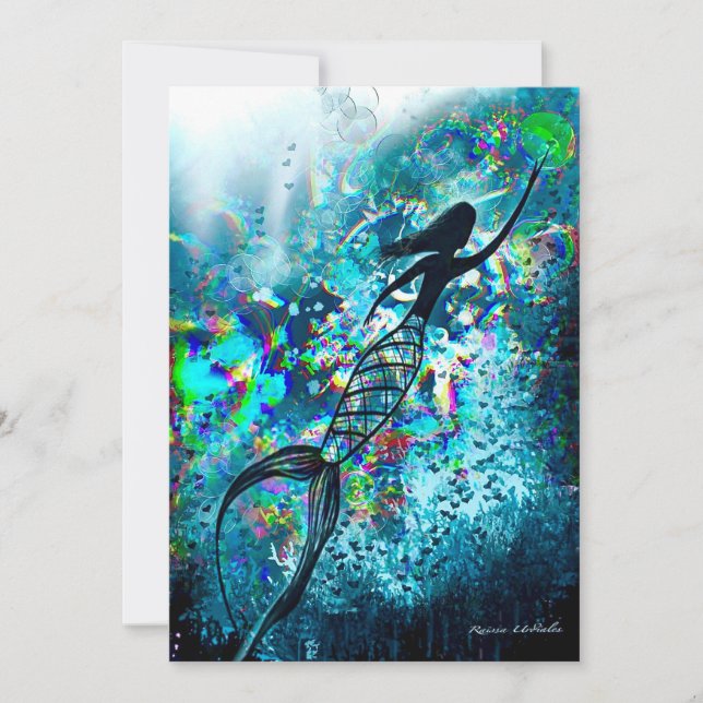 Sjöjungfruns yta tack kort (Framsida)