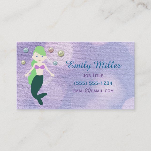 Sjöjungfrupärlor Visitkort (Framsida)