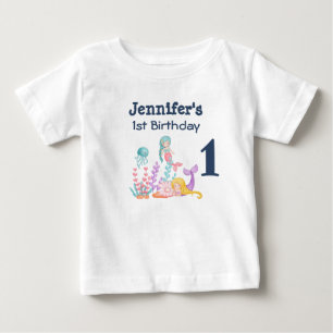 Sjöjungfrur & maneter 1-årsdag t shirt