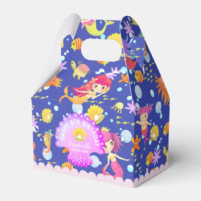 Sjöjungfrur Navyblå Tält Presentaskar (Framsidan Sidan)