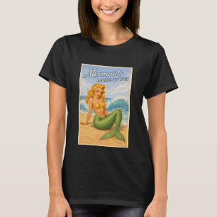 Sjöjungfrur Skapar Vågor Retro Pin-Up Kustnära S T Shirt