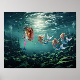 Sjöjungfrur som har roligt. poster