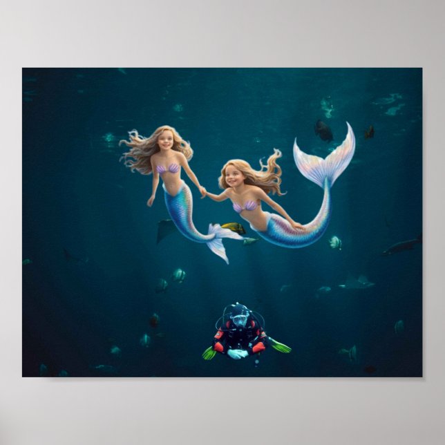 Sjöjungfrur som har roligt. poster (Framsidan)
