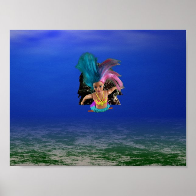 Sjöjungfrur som hjälper humrarna. poster (Framsidan)