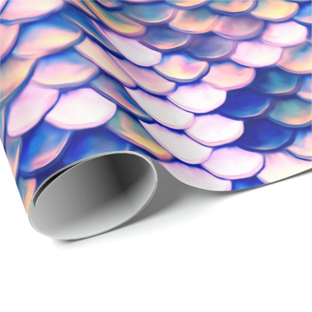 Sjöjungfruron flår mönster presentpapper (Rullad Hörn)