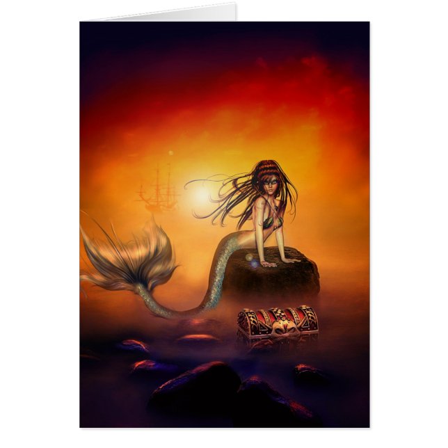 Sjöjungfruskatten Hälsningskort (Framsidan)