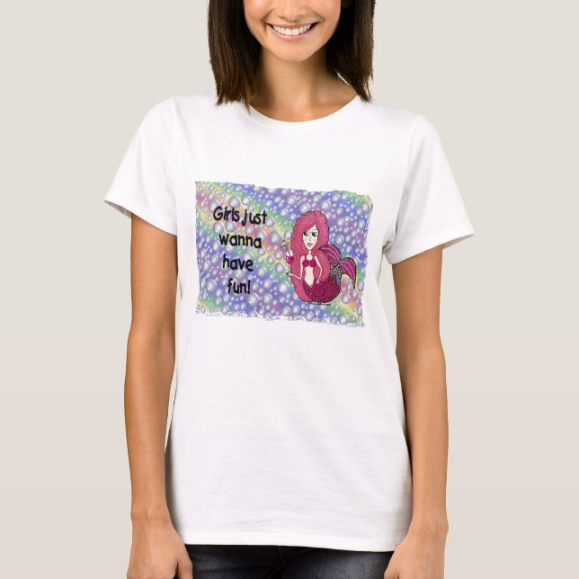 Sjöjungfruskjorta T Shirt (Framsida)
