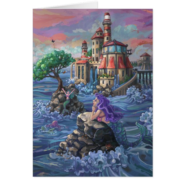 Sjöjungfruslott Hälsningskort (Framsidan)
