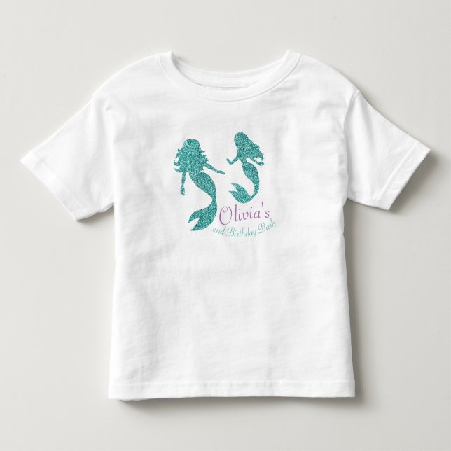 Sjöjungfrusmåbarntshirt med text t-shirt (Framsida)
