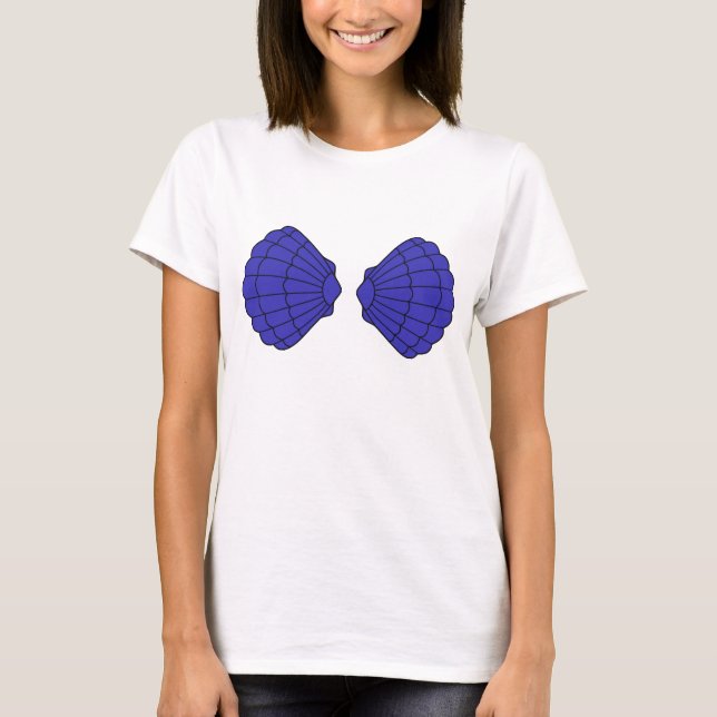 Sjöjungfrusnäckablått T-shirt (Framsida)