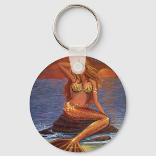 Sjöjungfrusolnedgång Keychain Nyckelring