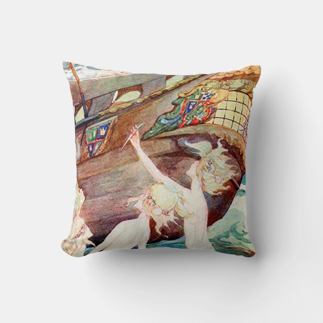 Sjöjungfrusystrar och frakt kudde (Framsida)