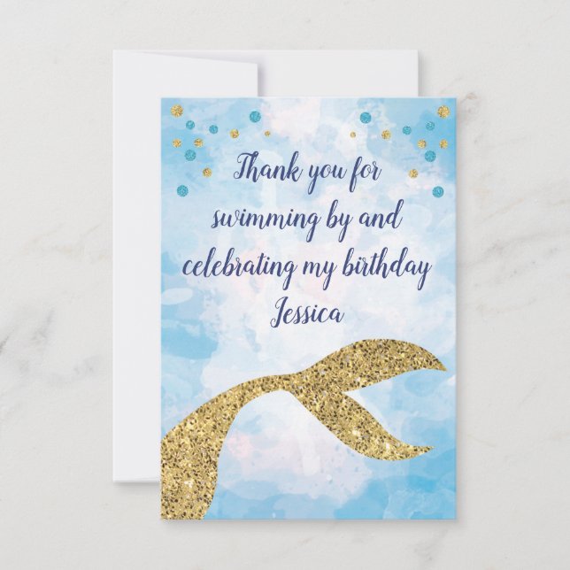 Sjöjungfrutackkort Inbjudningar (Framsida)