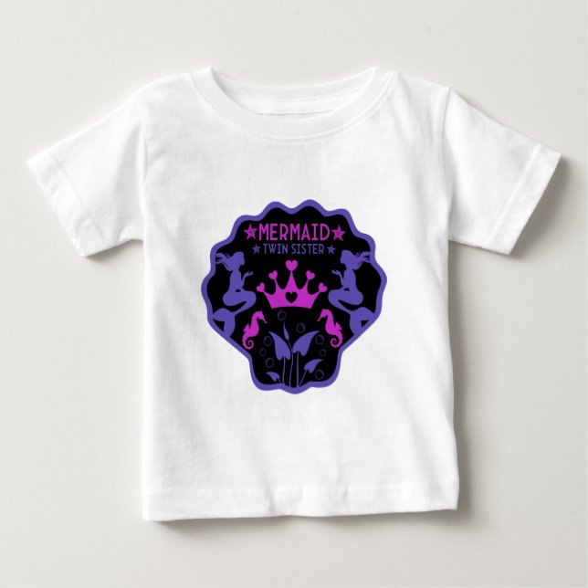 Sjöjungfrutvillingssystrar T Shirt (Framsida)