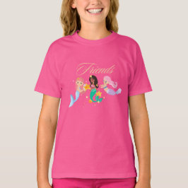 Sjöjungfruvänner Barn T-Shirt | Söt Ocean Sjöjungf