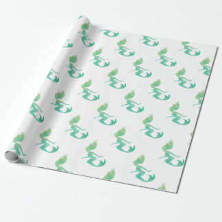 Sjöjungfruvattenfärg Presentpapper