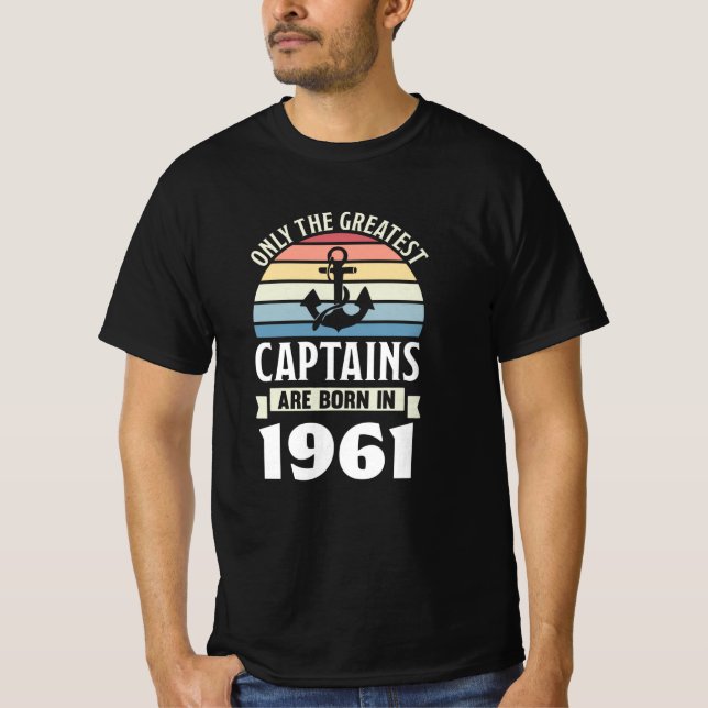 Sjökapten född 1961 t shirt (Framsida)