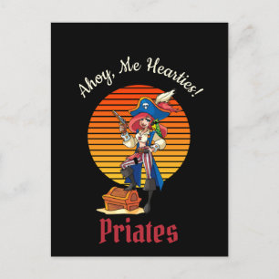 Sjökapten Piratdam Vykort