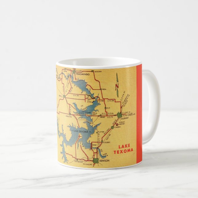 Sjökarte Texoma Kaffemugg (Framsida höger)