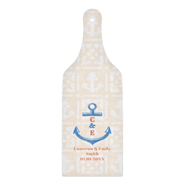 Sjökort Ankare Monogram Paddel  (Framsidan)