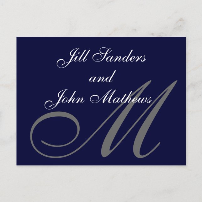 Sjökort för Save the Date-annonsering Meddelande Vykort (Framsida)