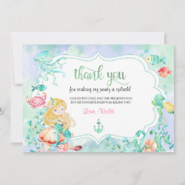 Sjökort tackkort för havsfröken tack kort