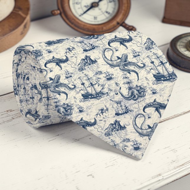 Sjökustom Toile Herrhalsduk Slips (Skapare uppladdad)