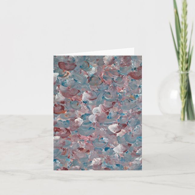 Sjölandskap Abstrakt Note Card Tack Kort (Framsida)