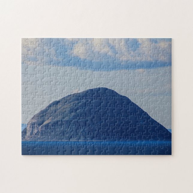 Sjölandskap Ailsa Craig, Ayrshire, Skottland Pussel (Horisontell)
